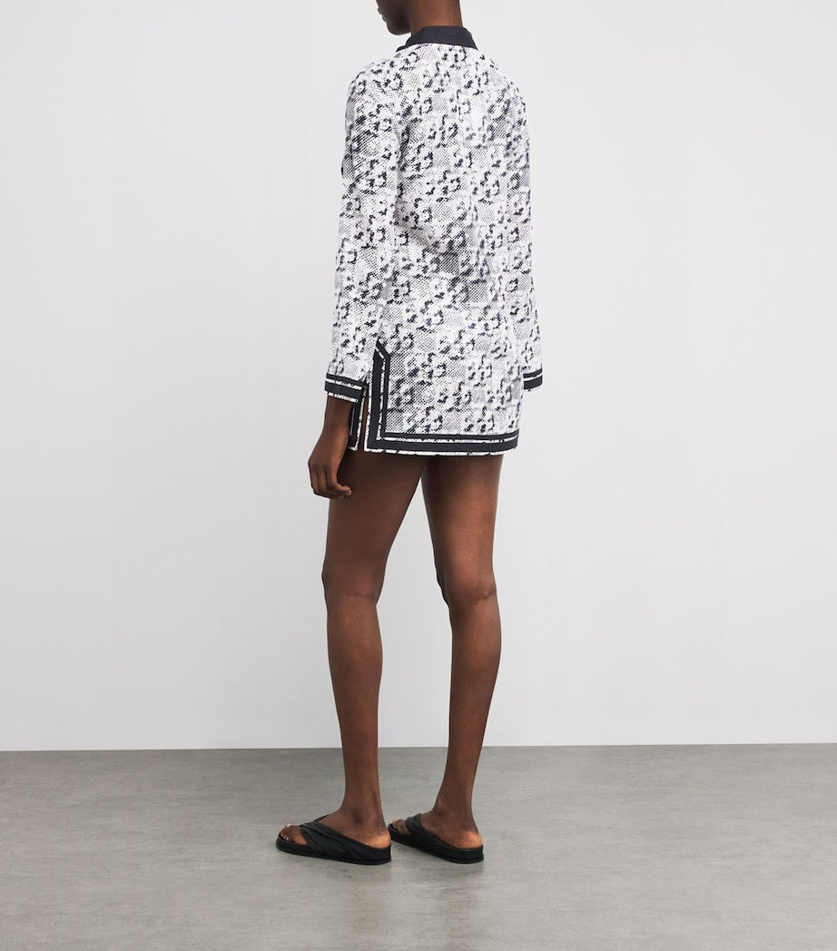 Multi Silk-Cotton Printed Kaftan