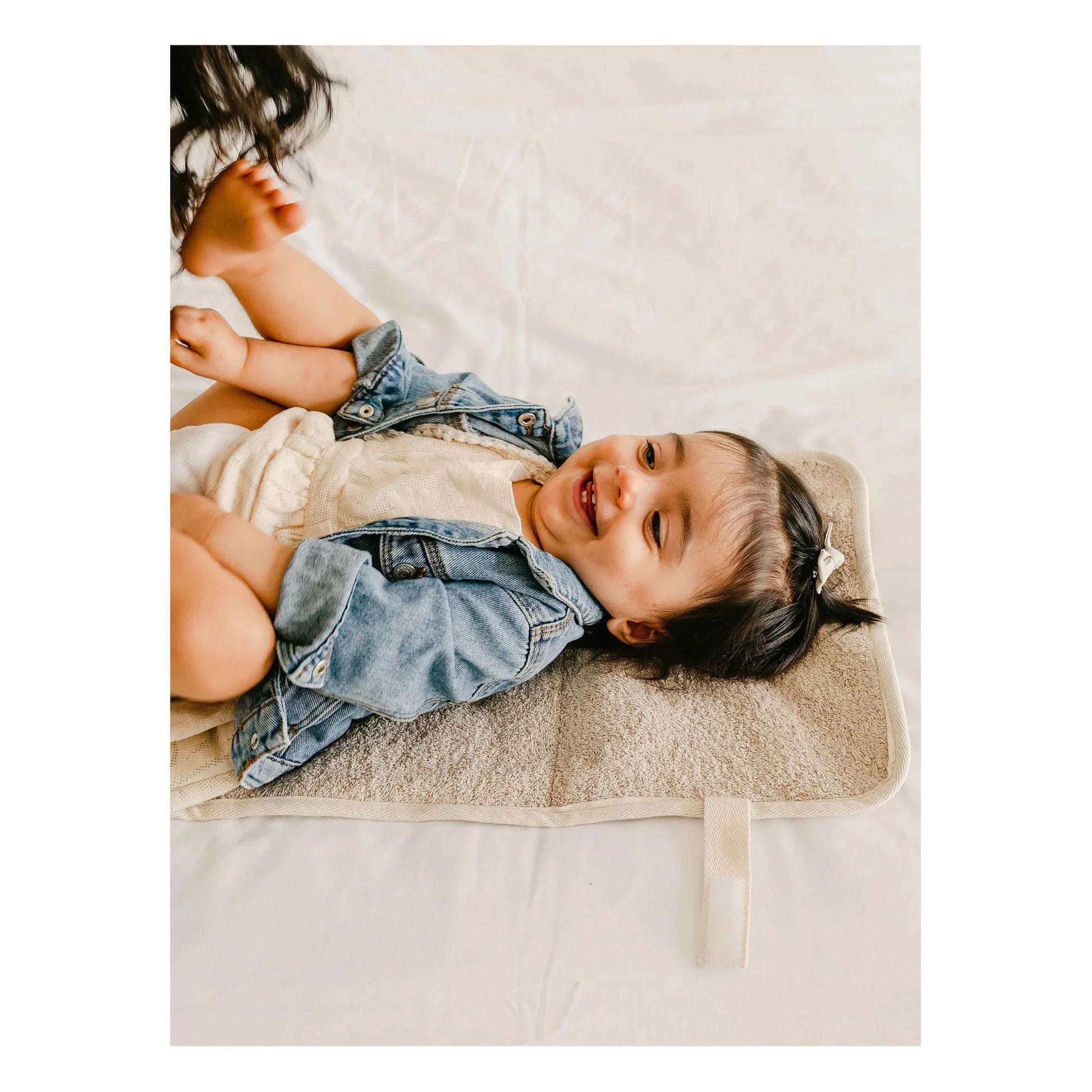 Adorna - Olivia Linen Travel Changing Mat