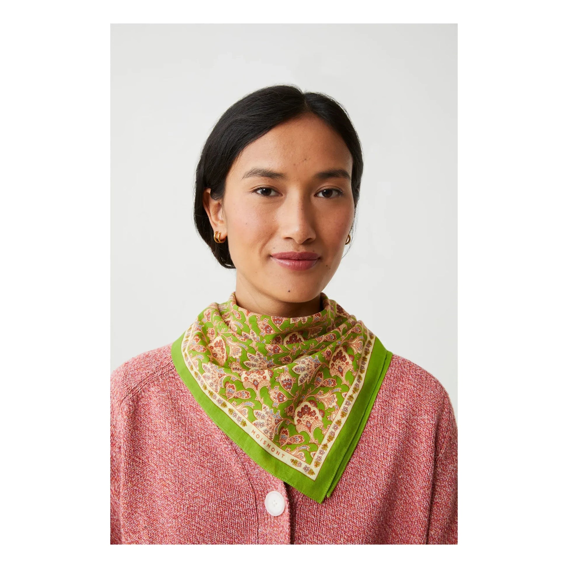 Moismont - India scarf N°764 Cotton | Matcha green
