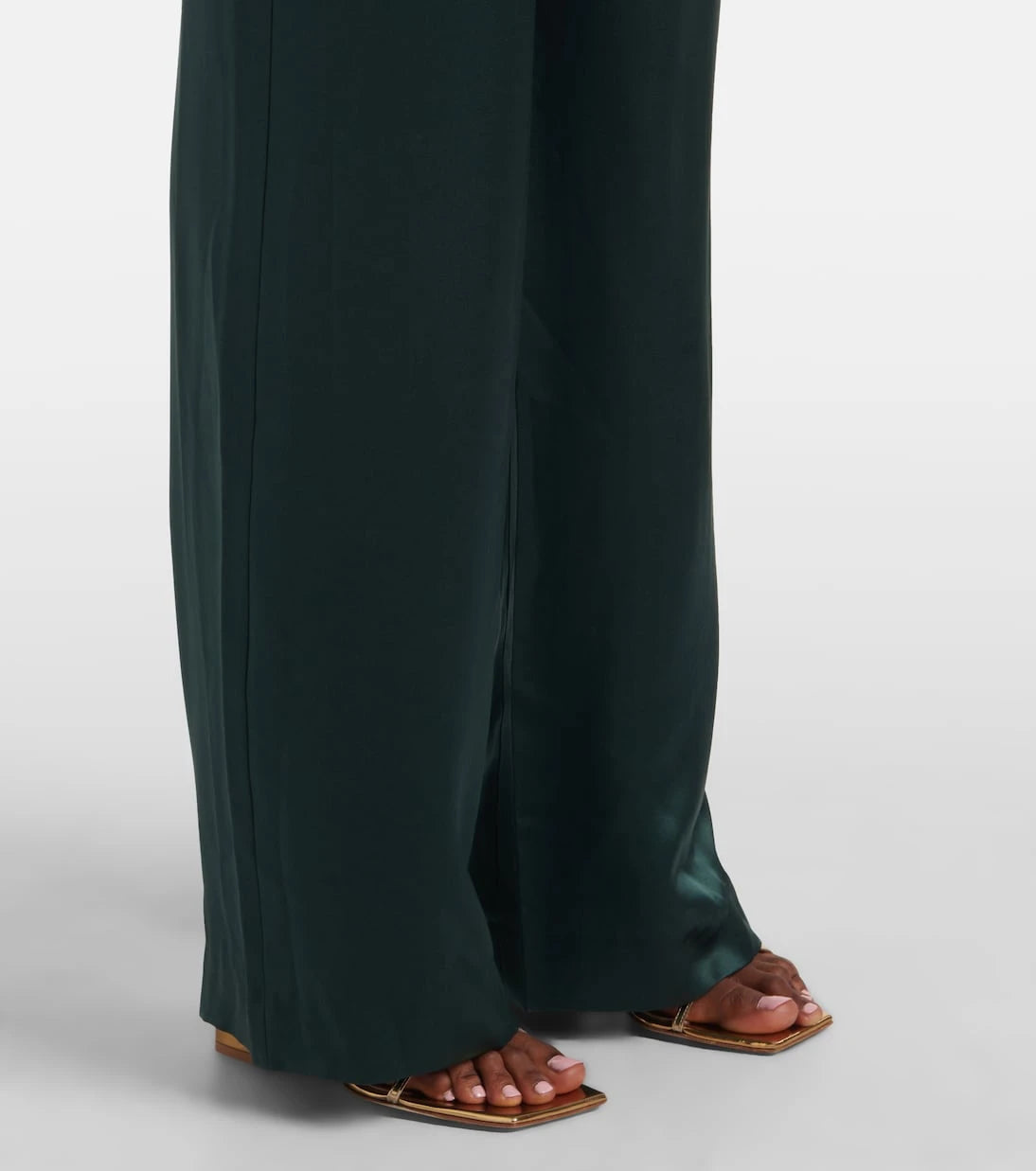 The Sei - Pleated silk charmeuse wide-leg pants