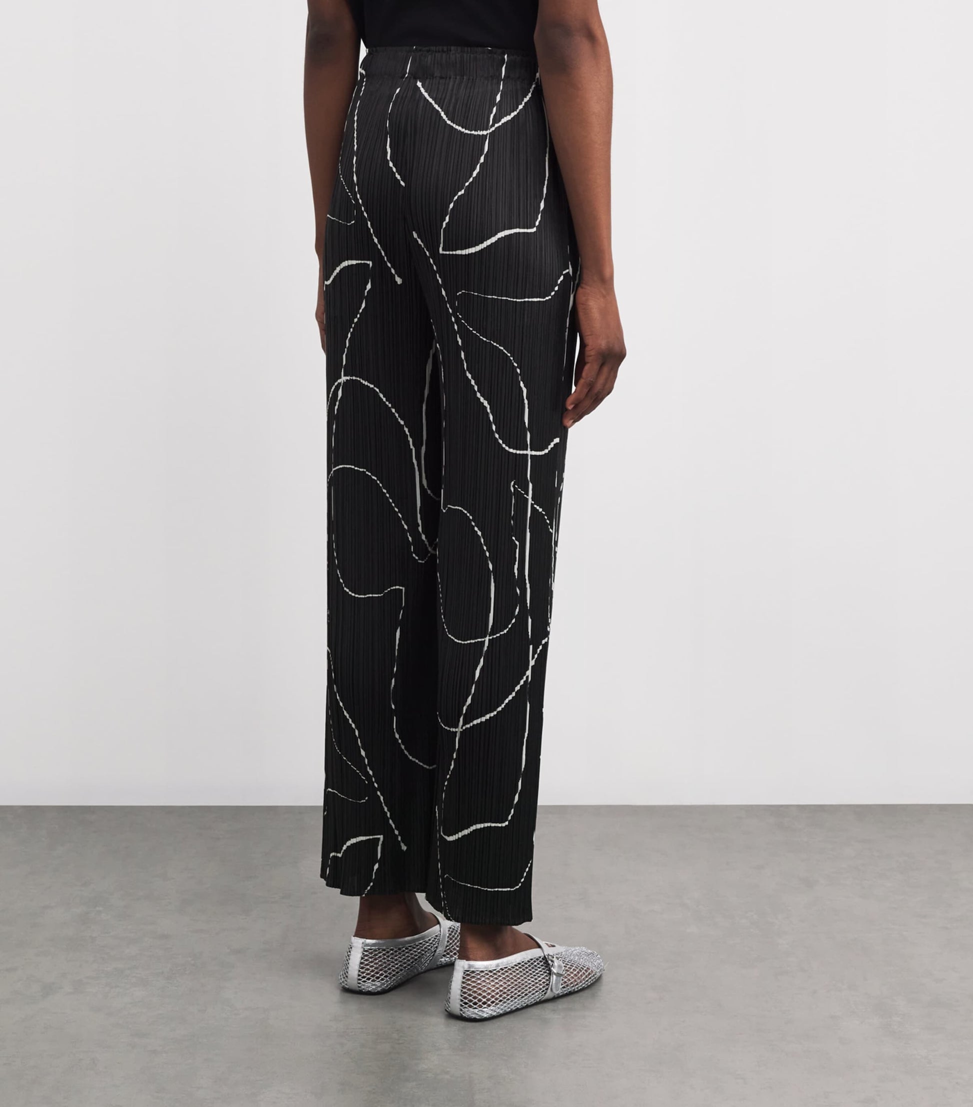 Printed Pause Trousers BLACK