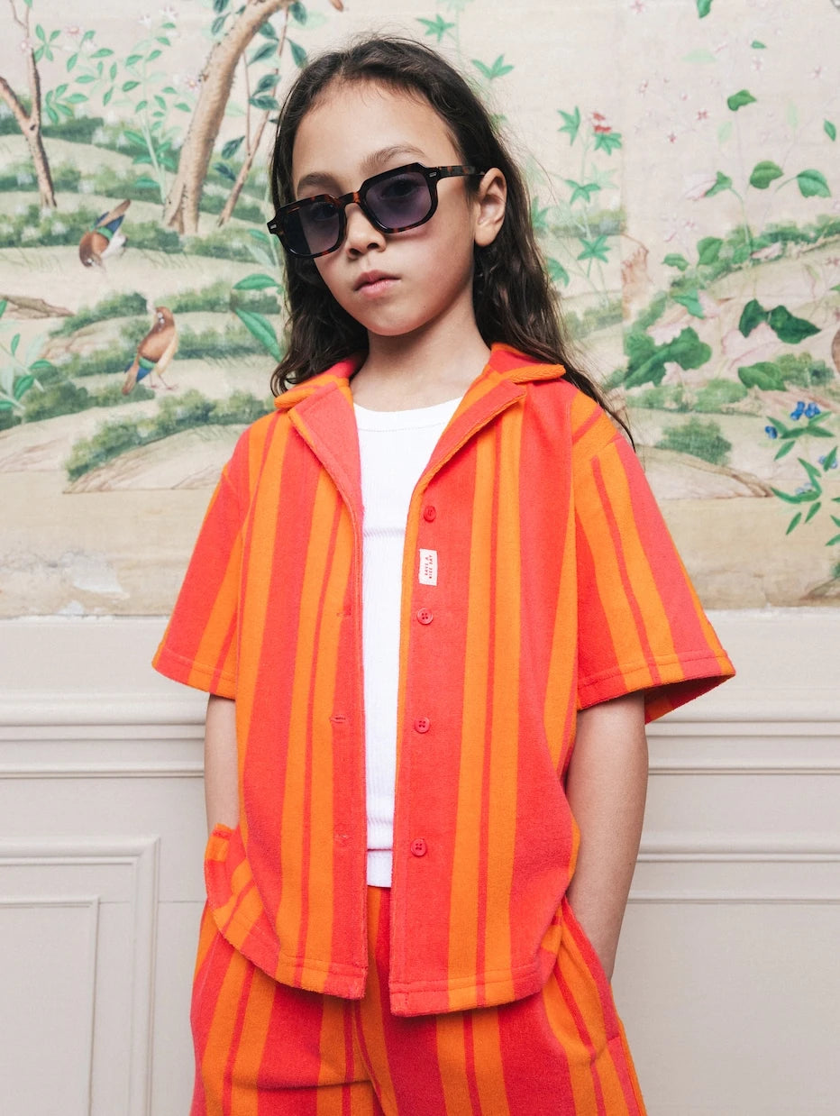 Scotch & Soda Kids - قميص مخطط من مزيج القطن والترّي