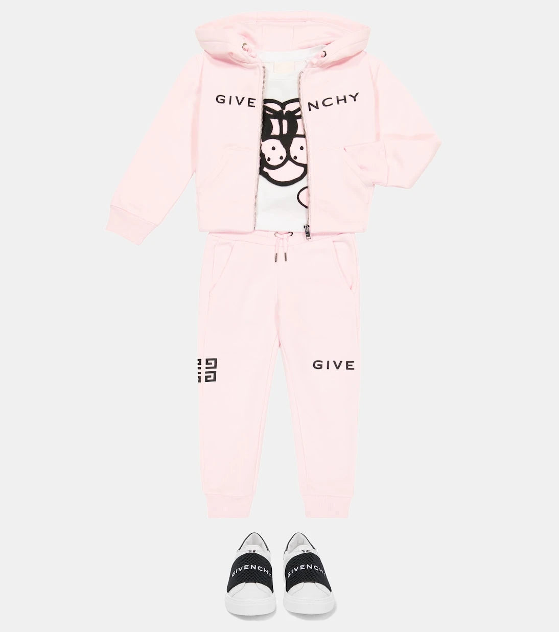 Givenchy Kids - بنطال رياضي من القطن المخلوط جيرسيه بطبعة 4G