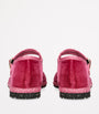 Pink Velvet Frances Mary Janes