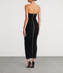 Balmain Black Knitted Strapless Maxi Dress