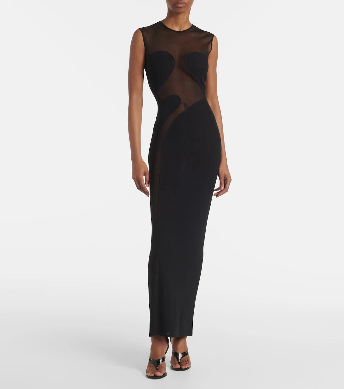 Alaïa - Paneled maxi dress