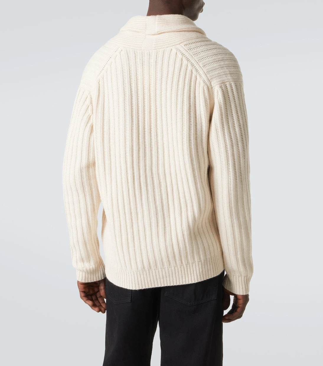 Allude - Ribbed-knit wool and cashmere cardigan