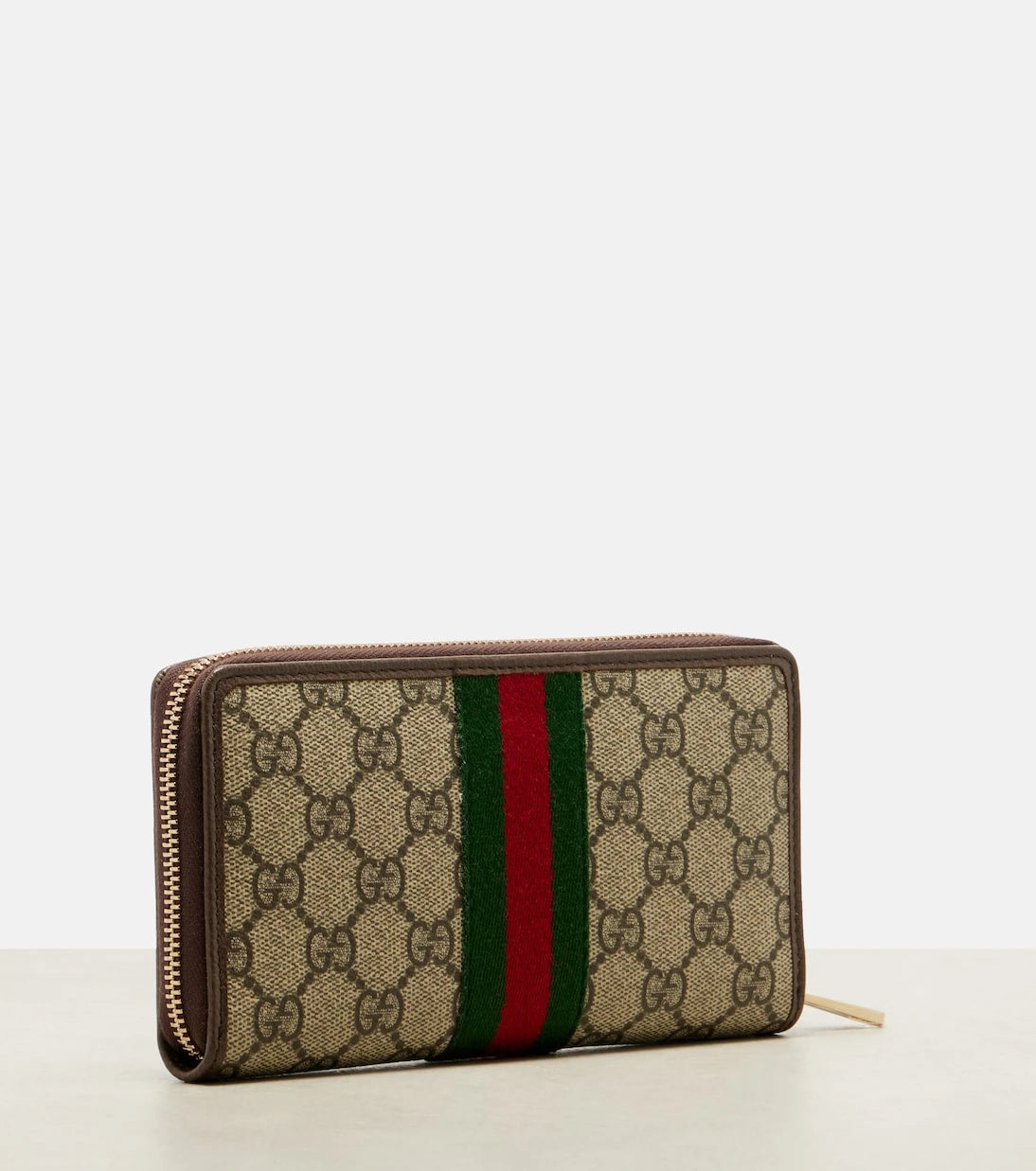 Gucci - Ophidia leather-trimmed wallet