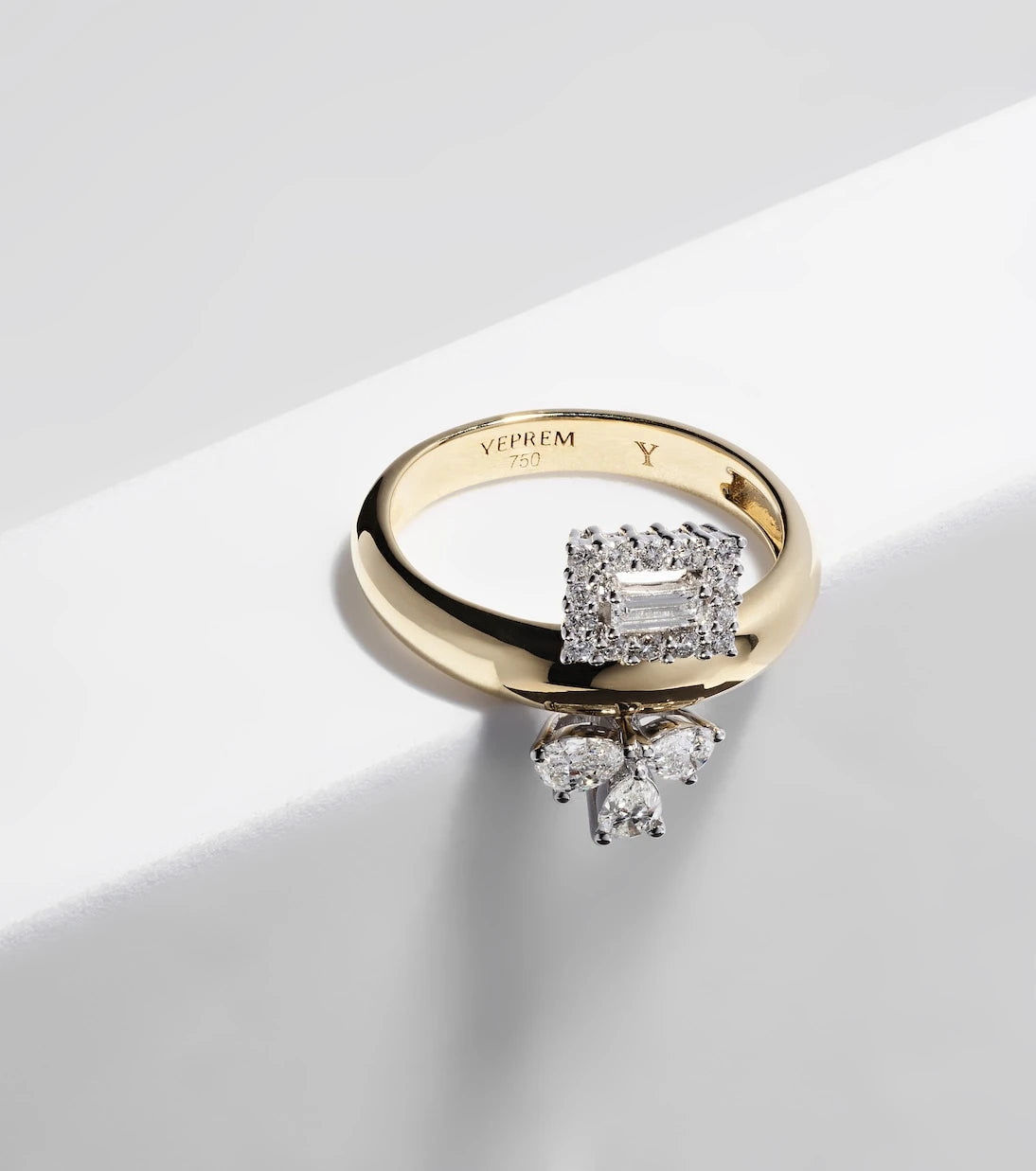 Yeprem - Golden Strada 18kt gold ring with diamonds