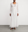 Silk Clelia Bridal Robe WHITE W WHITE LACE
