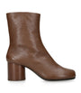 Brown Leather Tabi Ankle Boots 60