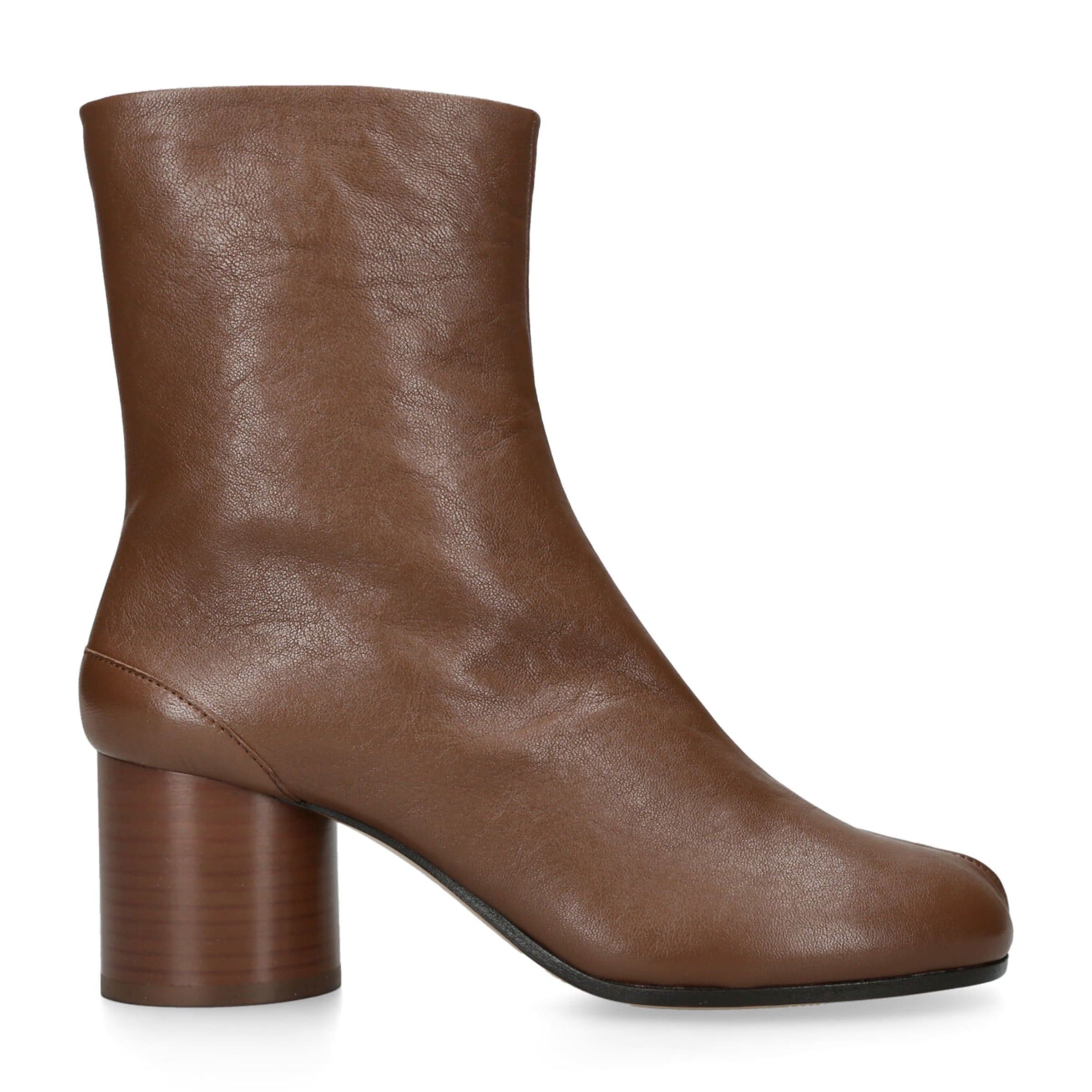 Brown Leather Tabi Ankle Boots 60