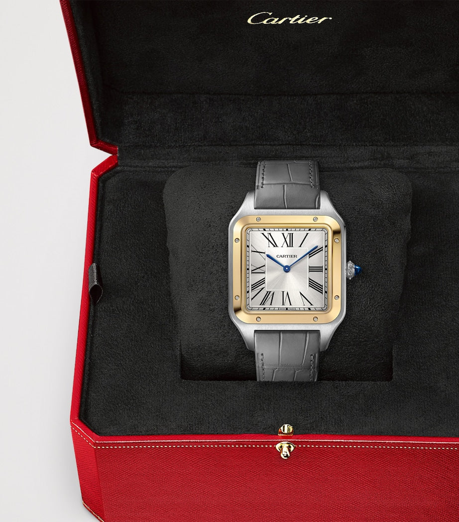 Extra Large Steel and Yellow Gold Santos-Dumont Watch 46.6mm