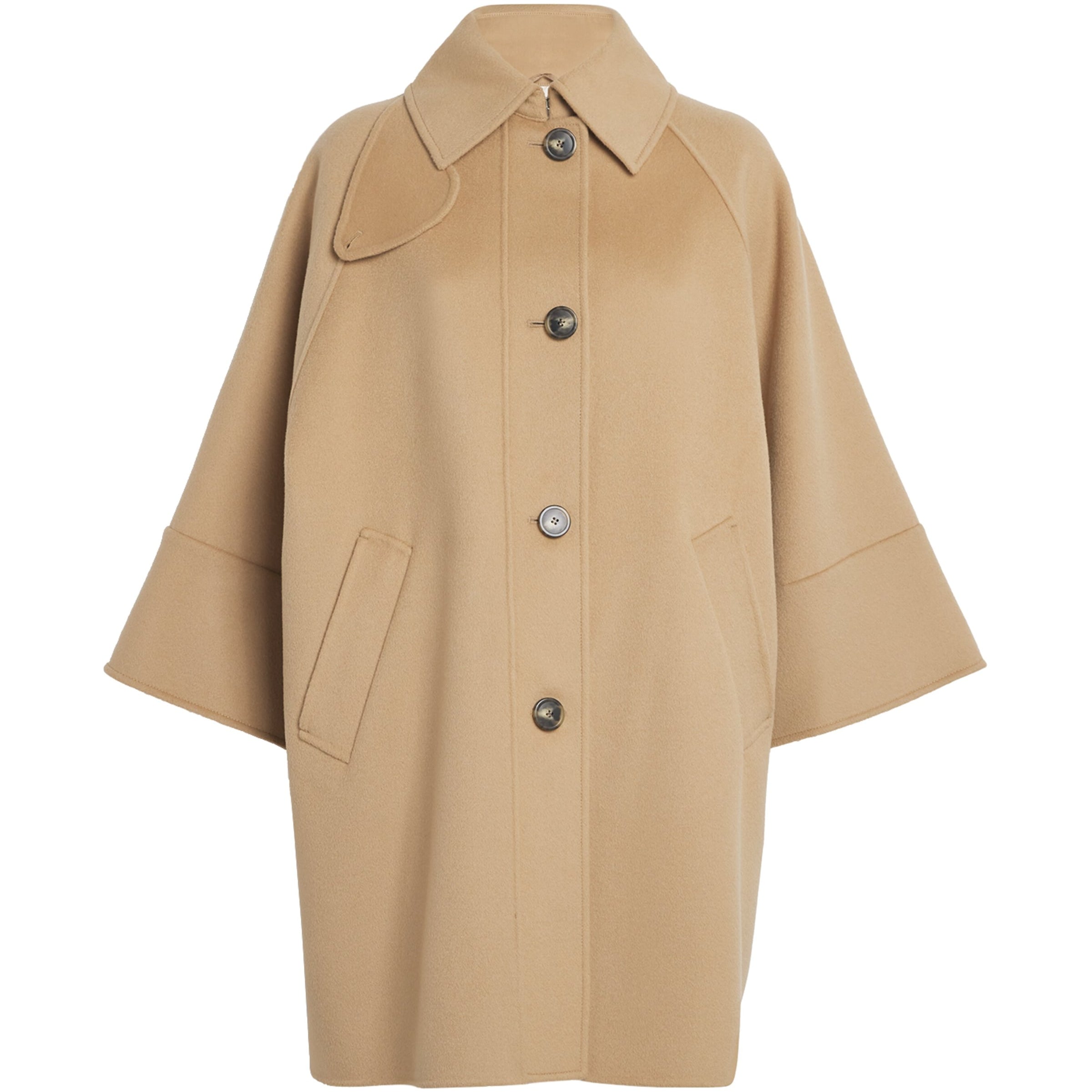 Weekend Max Mara Beige Wool-Blend Quilted Dolman Coat