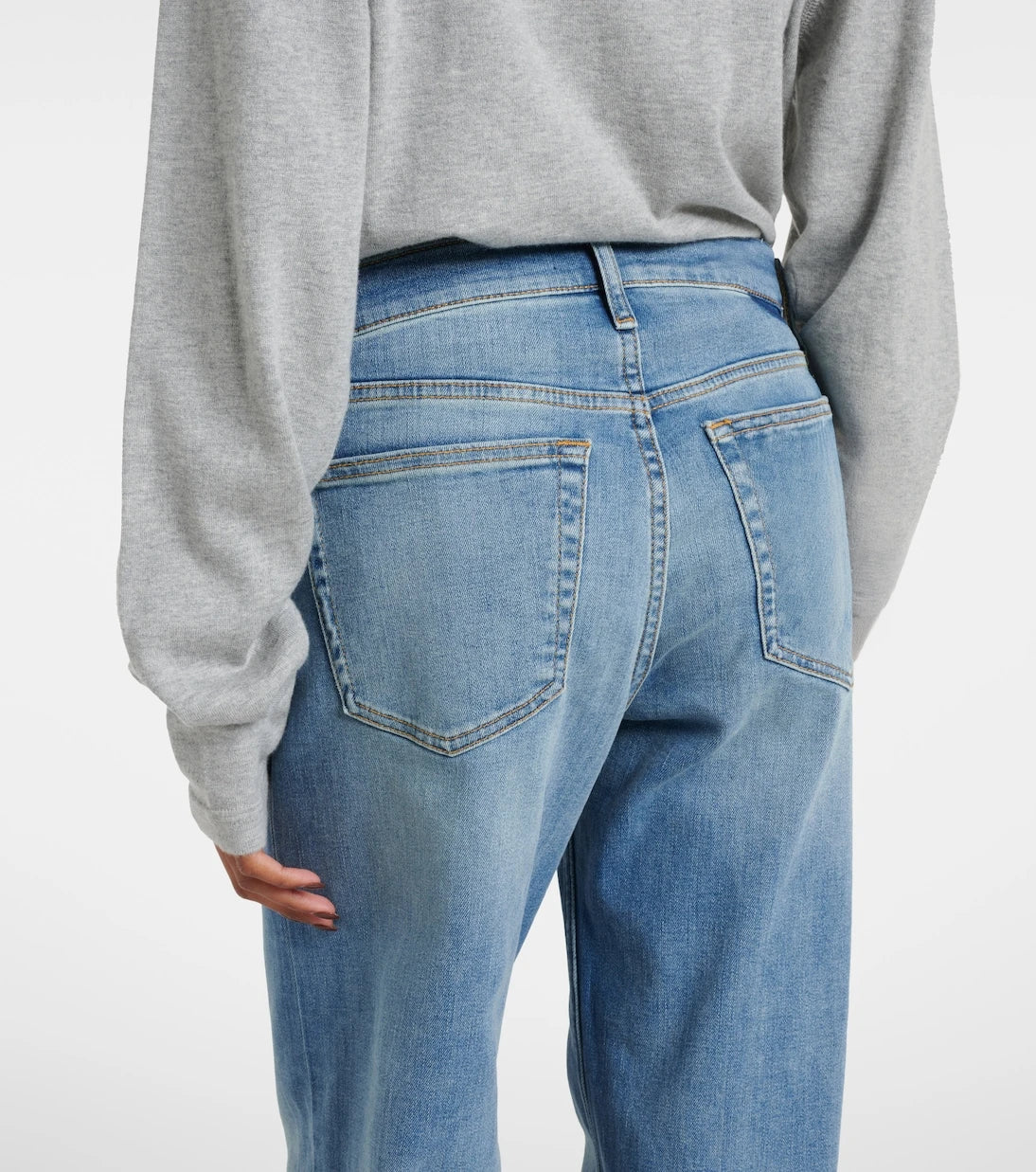 Re/Done - Cotton Stretch mid-rise wide-leg jeans