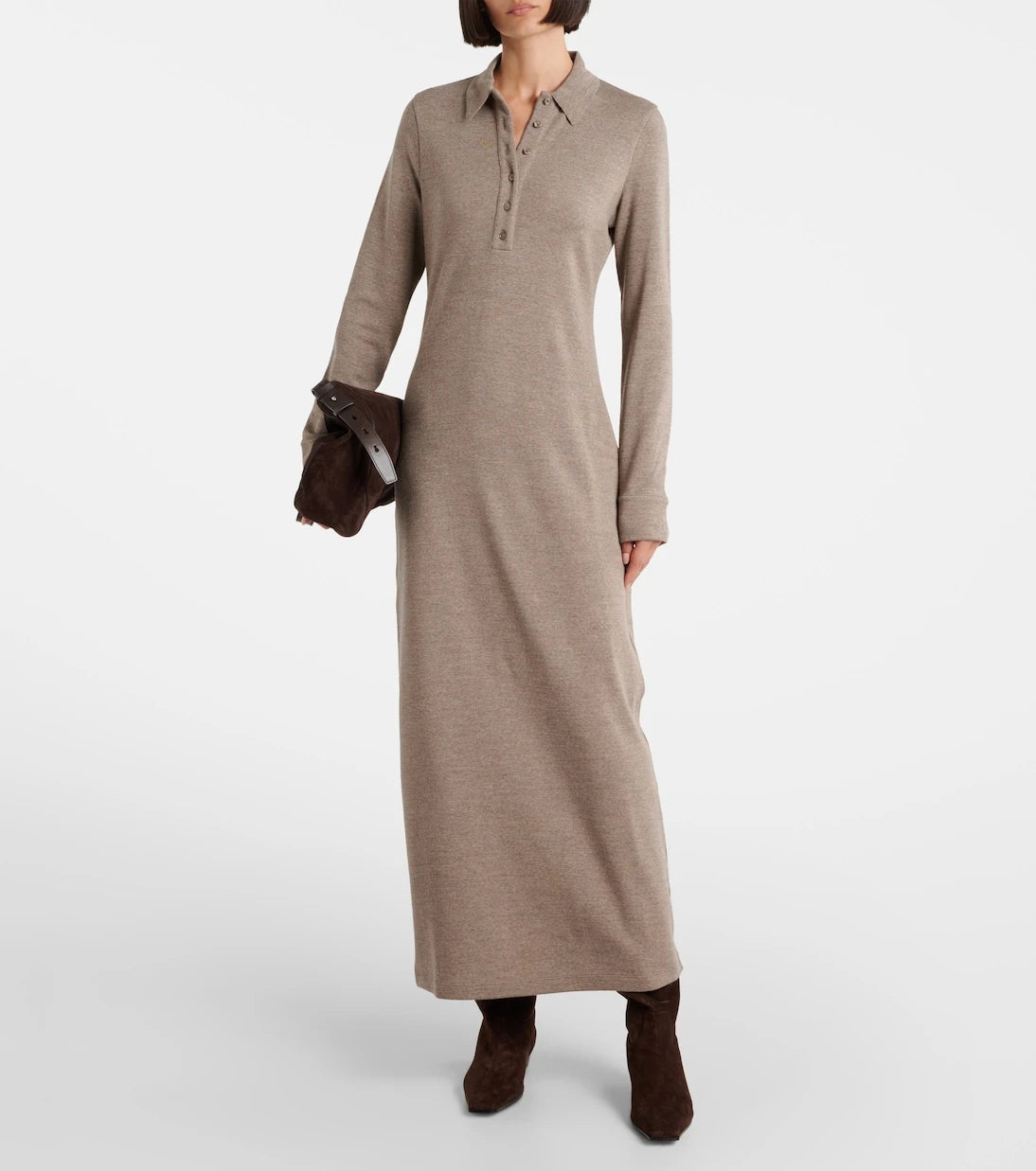 Ralph Lauren Collection - فستان بولو من صوف الجيرسيه