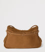 Suede-Shearling Aventure Shoulder Bag