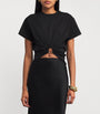 Paco Rabanne Black Jersey Ring-Gathered Crop Top