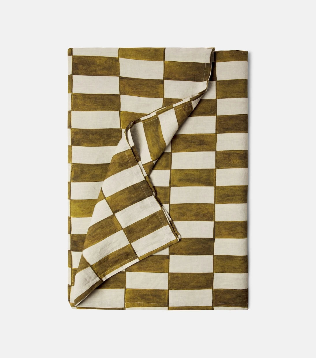 Once Milano - Checked linen tablecloth