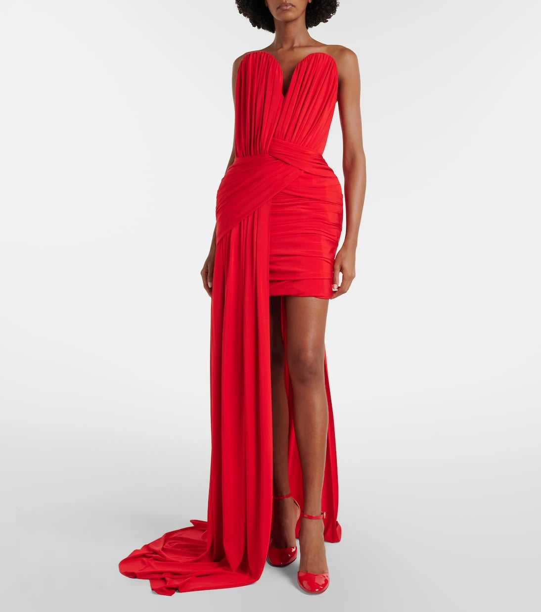 Stella McCartney - Draped crêpe jersey bustier dress
