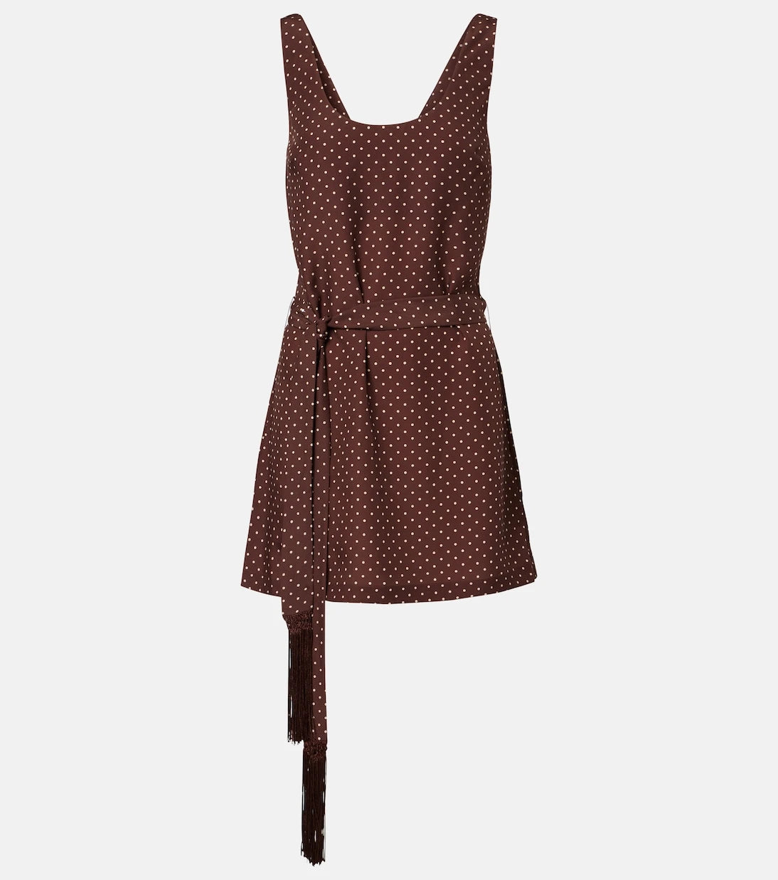 Posse - Evie belted polka-dot minidress