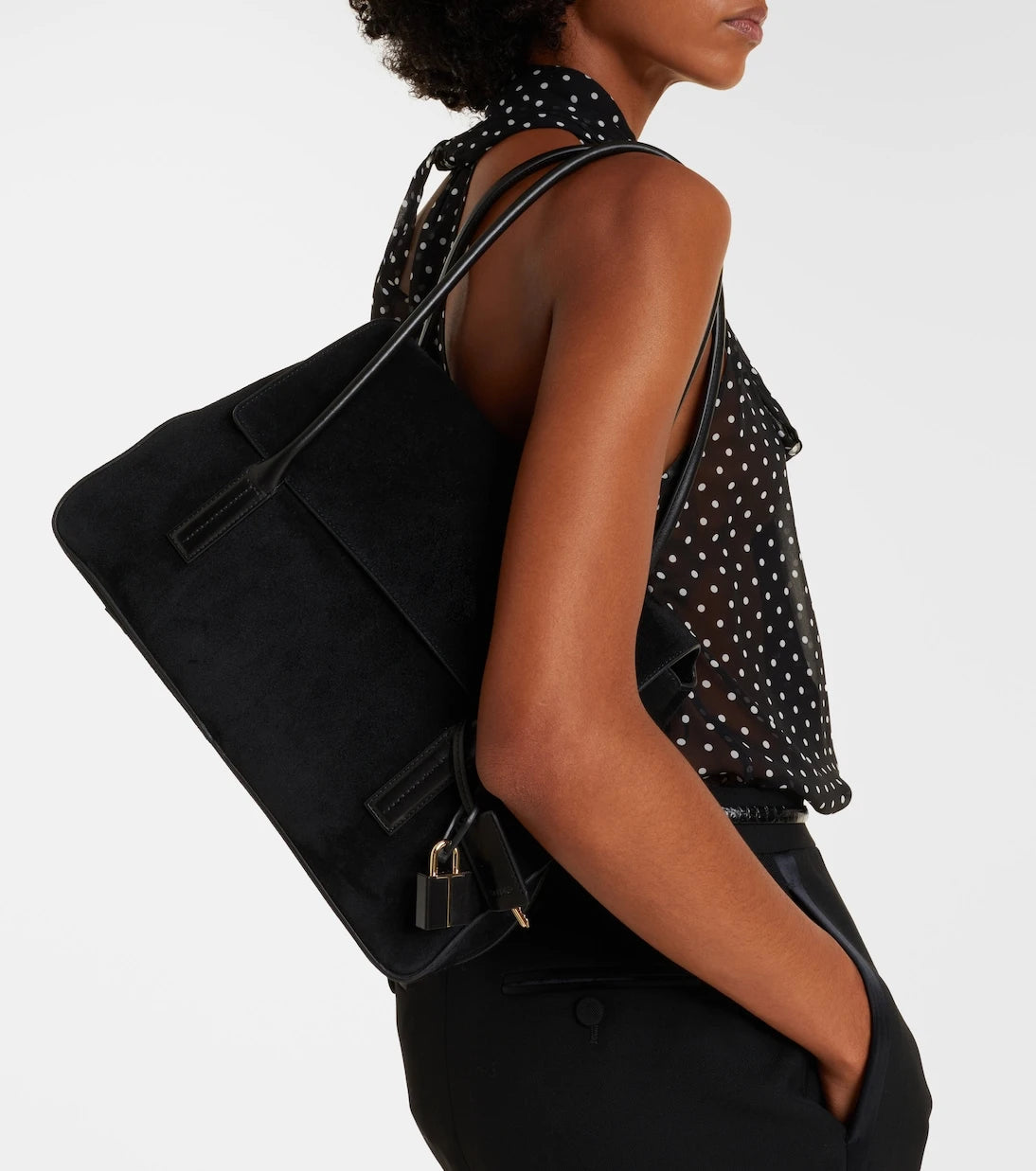 Tom Ford - Eclipse Medium suede shoulder bag