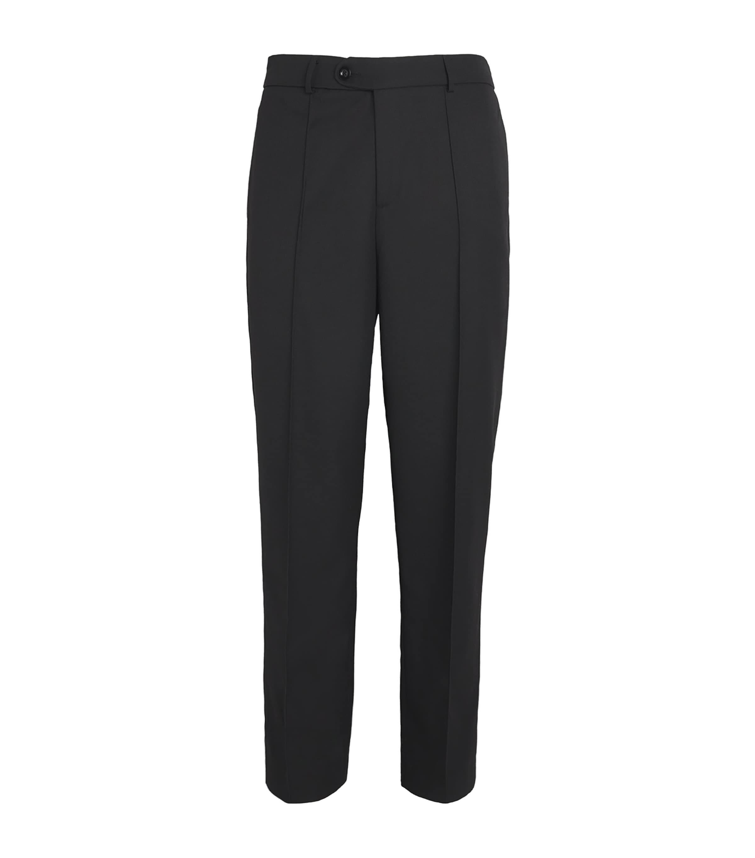 Wool-Blend Ester Straight Trousers
