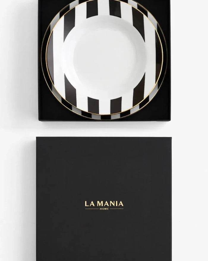 La Mania Stripes 3 Parça 1 Kişilik Yemek Takımı