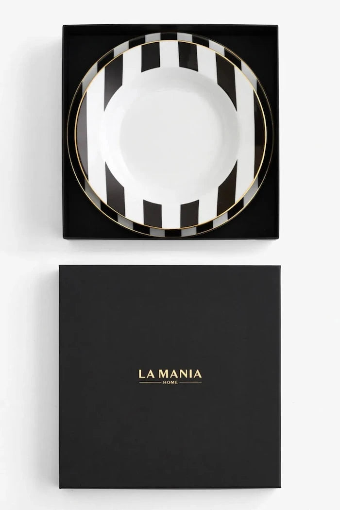 La Mania Stripes 3 Parça 1 Kişilik Yemek Takımı