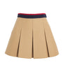 Stretch-Cotton Pleated Mini Skirt