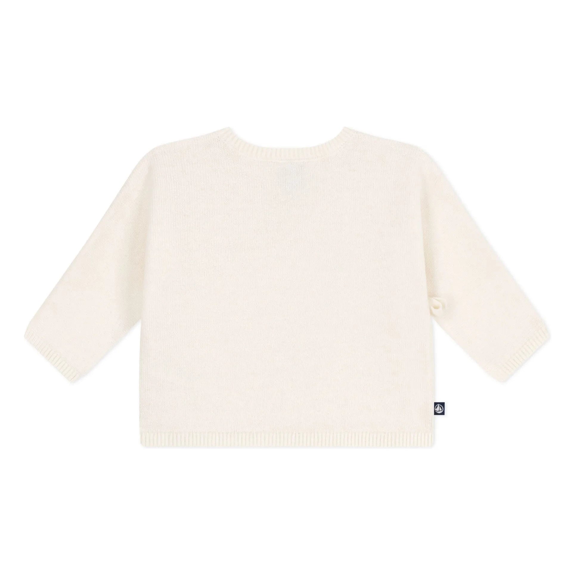 Petit Bateau - Pointelle Laine wrap cardigan | Ecru