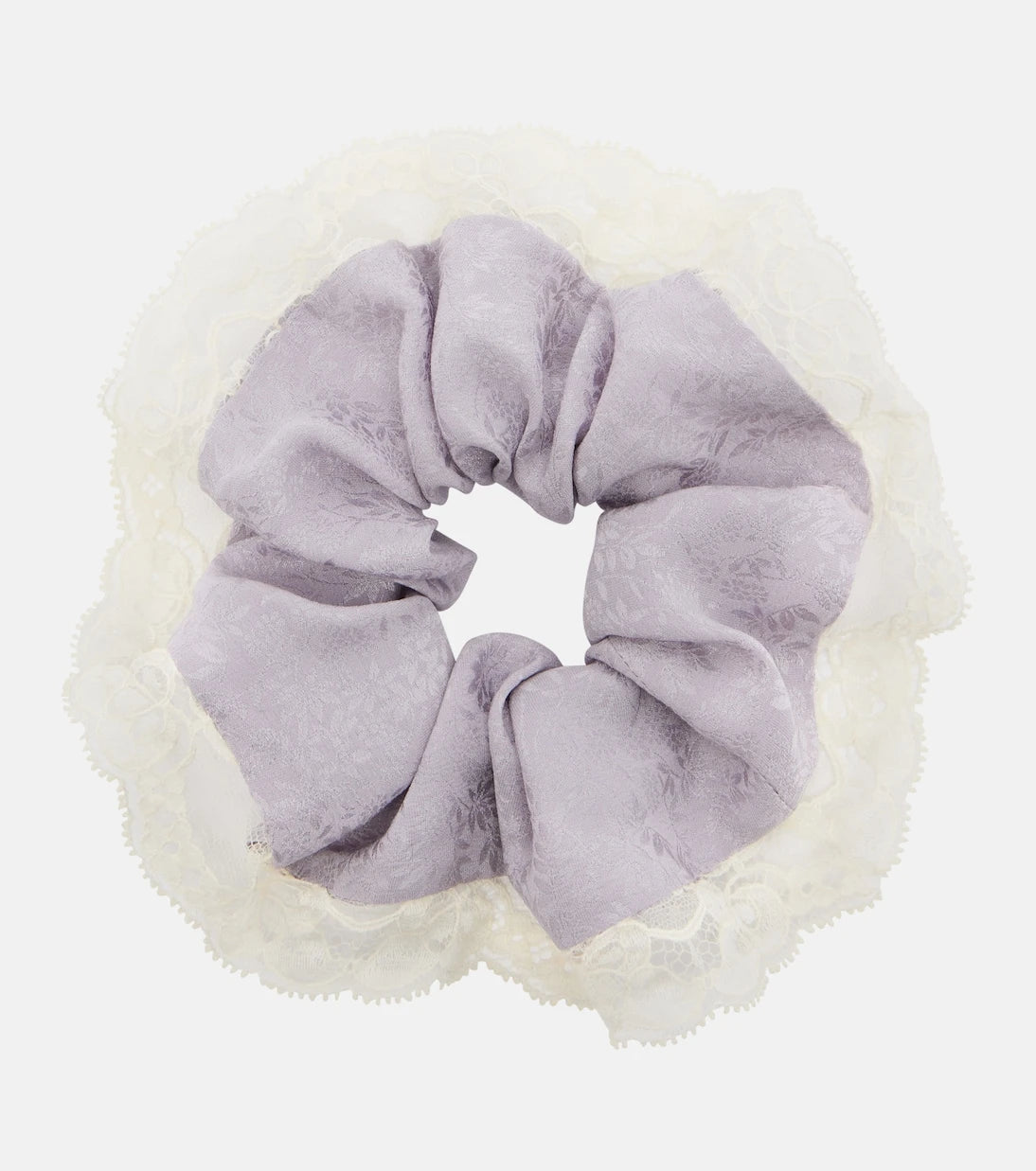 Chloé - Lace-trimmed floral silk jacquard scrunchie
