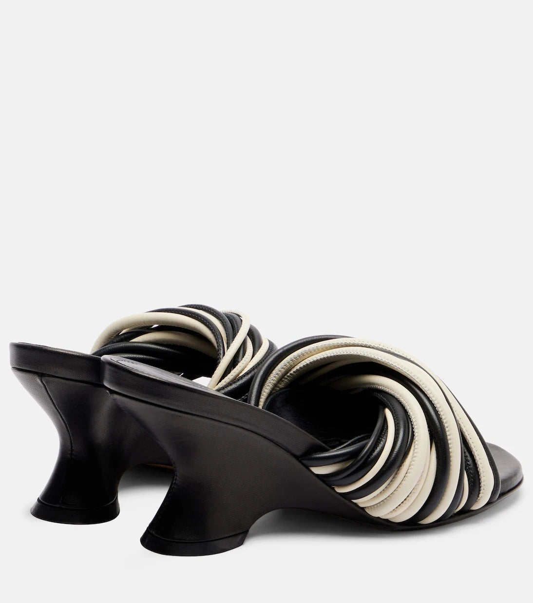 Dries Van Noten - 75 leather wedge mules