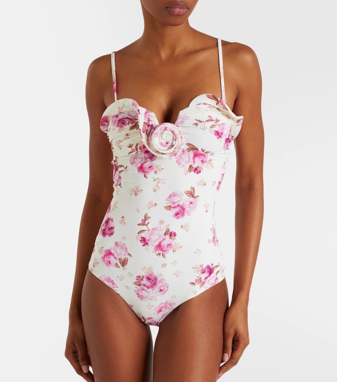 Magda Butrym - Floral ruched swimsuit