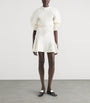 Givenchy Ivory Knitted Ruffled Mini Skirt