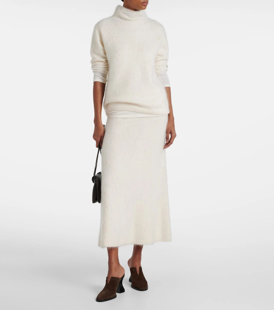 Lisa Yang - Asta brushed cashmere midi skirt
