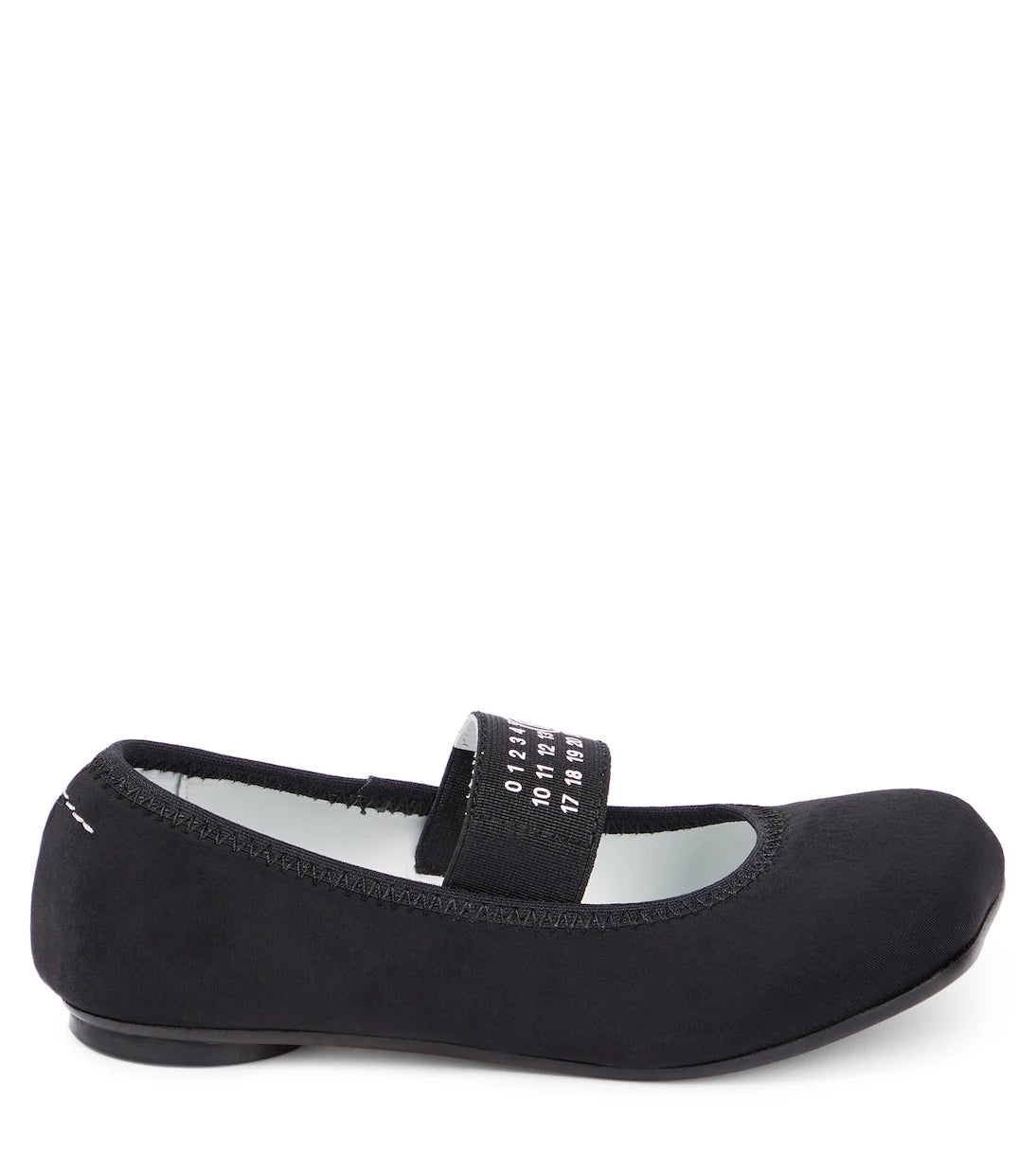 MM6 Maison Margiela Kids - حذاء باليه بتفاصيل جلدية