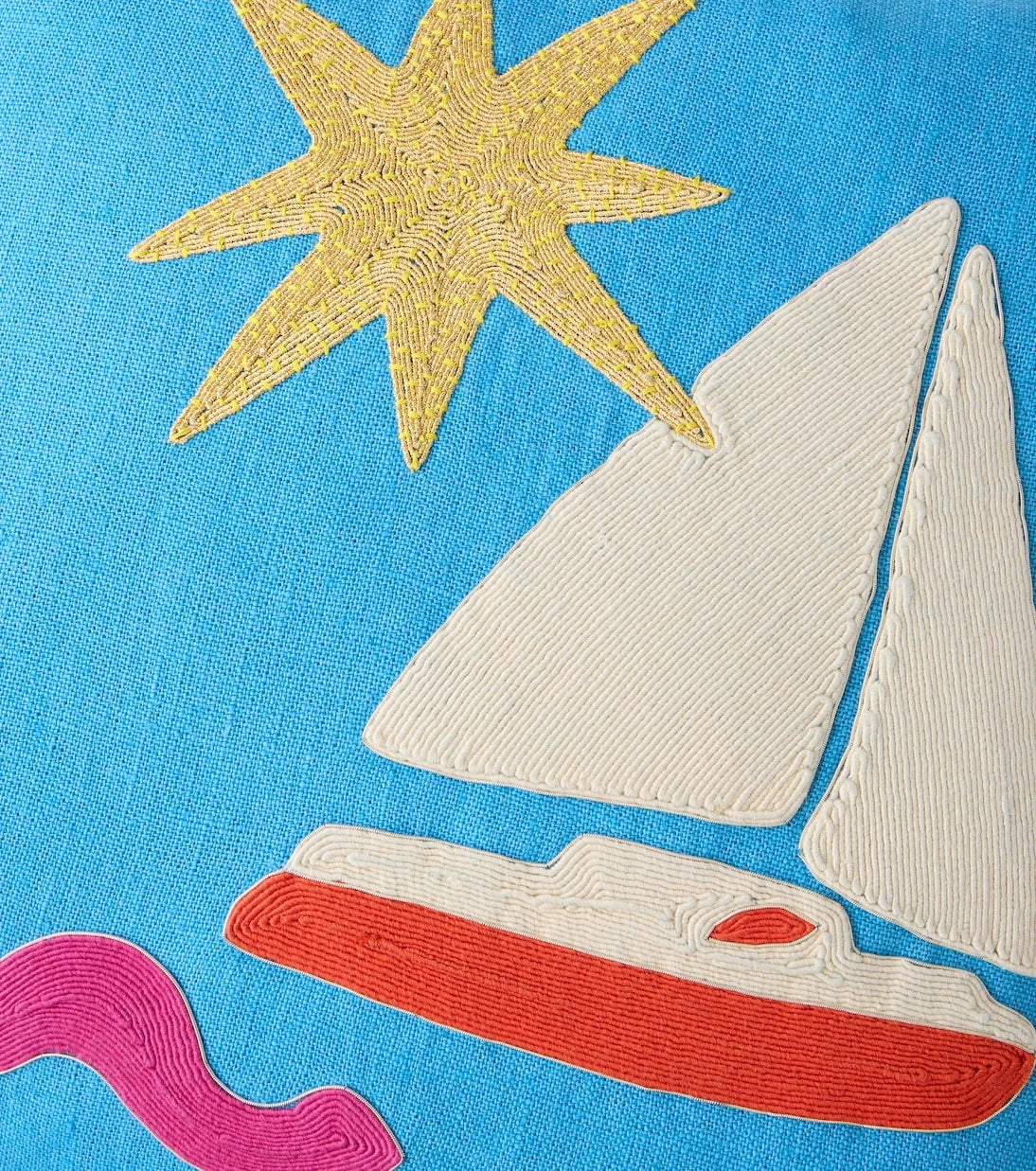 Jonathan Adler - Playa Sailboat linen cushion
