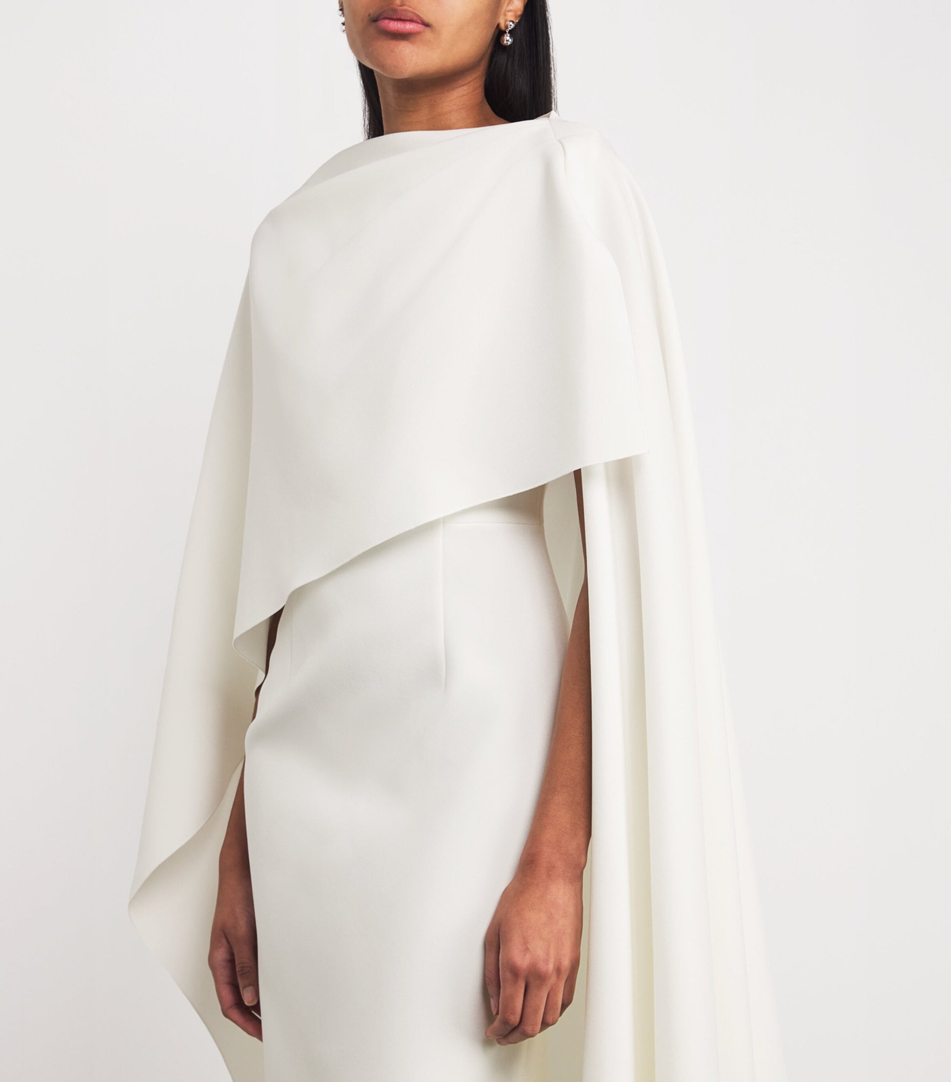 Roksanda Ivory Silk Bridal Demetria Midi Dress