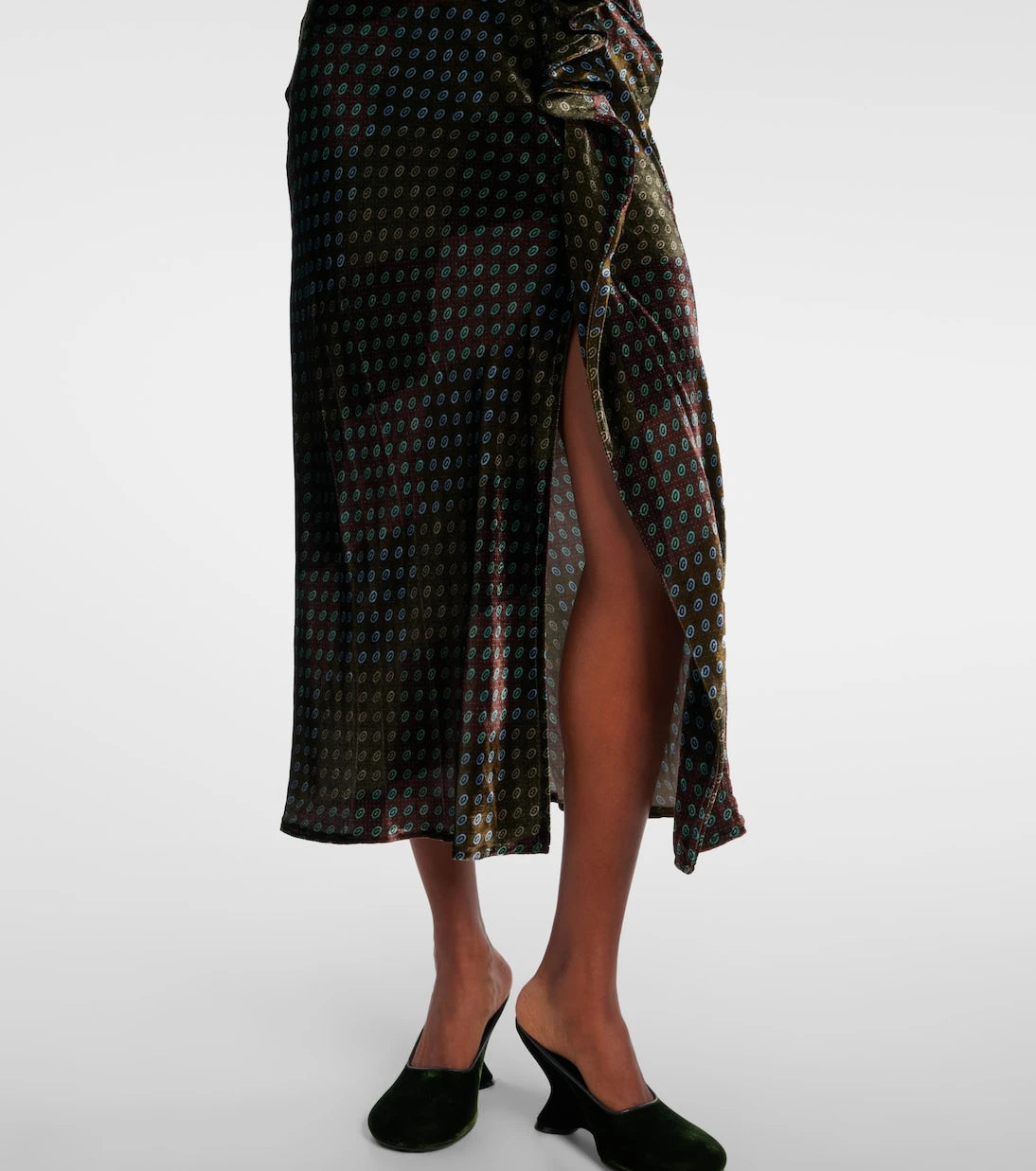 Dries Van Noten - Asymmetric printed gown