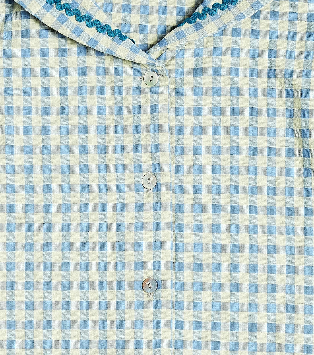 La Coqueta - Georgina gingham cotton-blend shirt