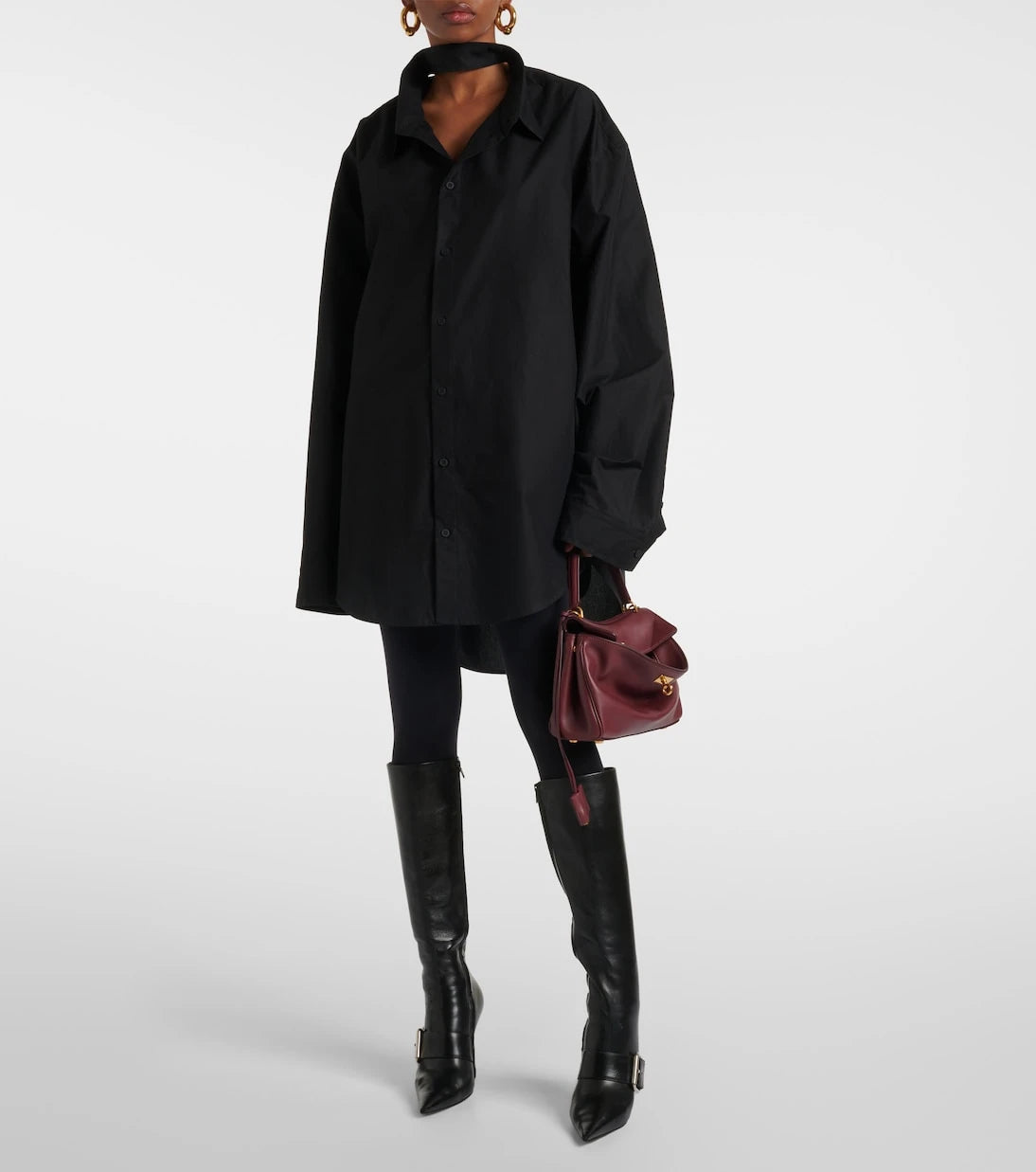 Balenciaga - حقيبة روديو توت صغيرة من الجلد