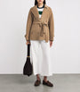 Beige Wool Short Trench Coat
