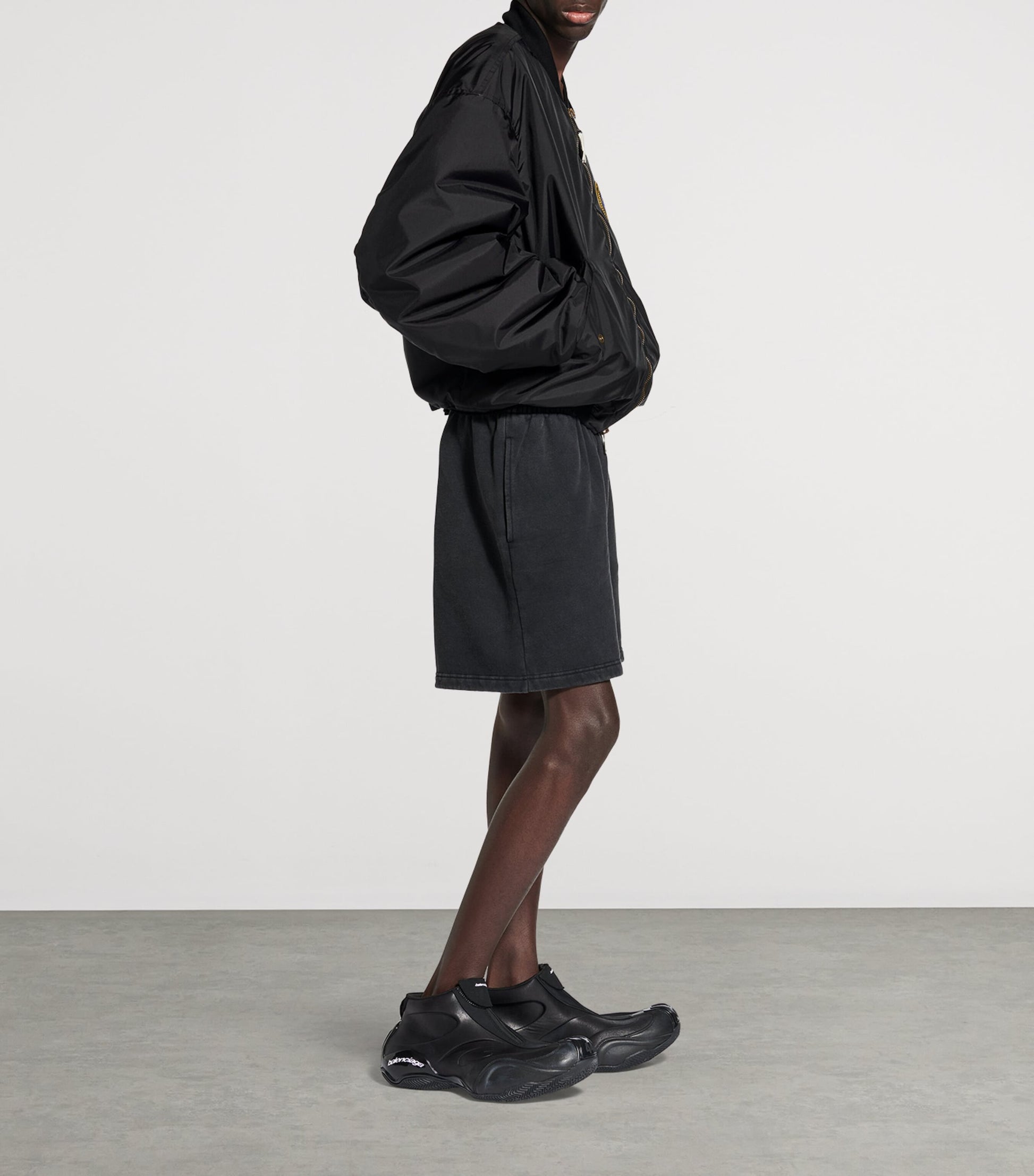 Oversized Cotton Uniform Logo Shorts