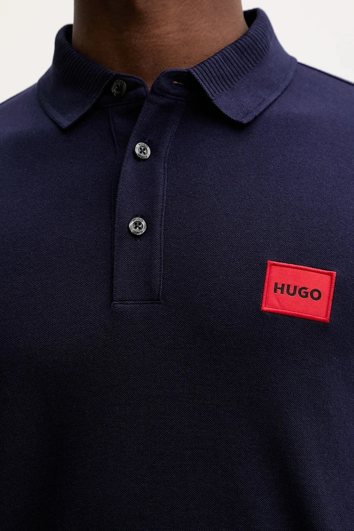 HUGO Dereso222 Yakalı Pamuklu Tişört