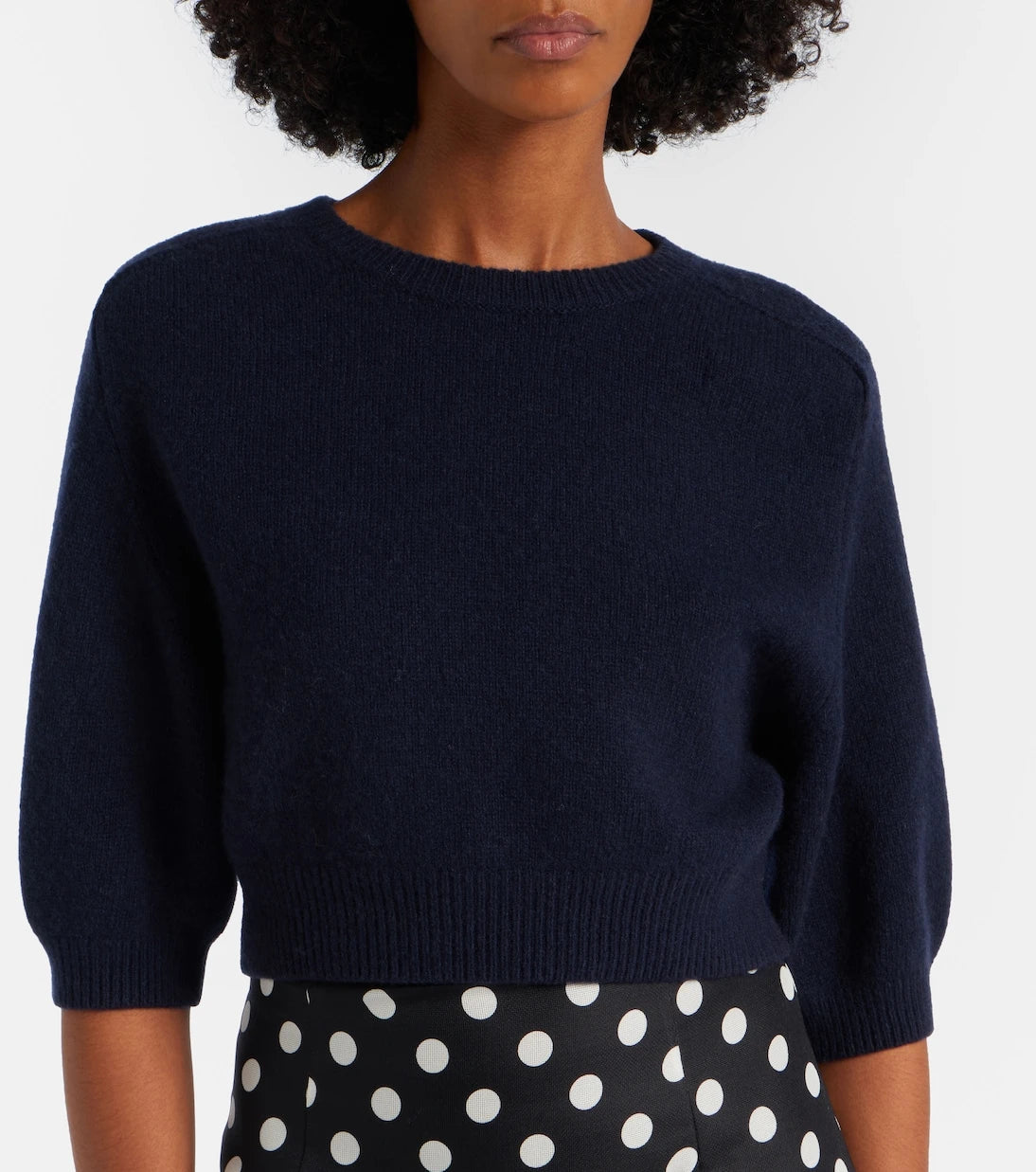 Khaite - Lorelai cropped wool and cashmere sweater