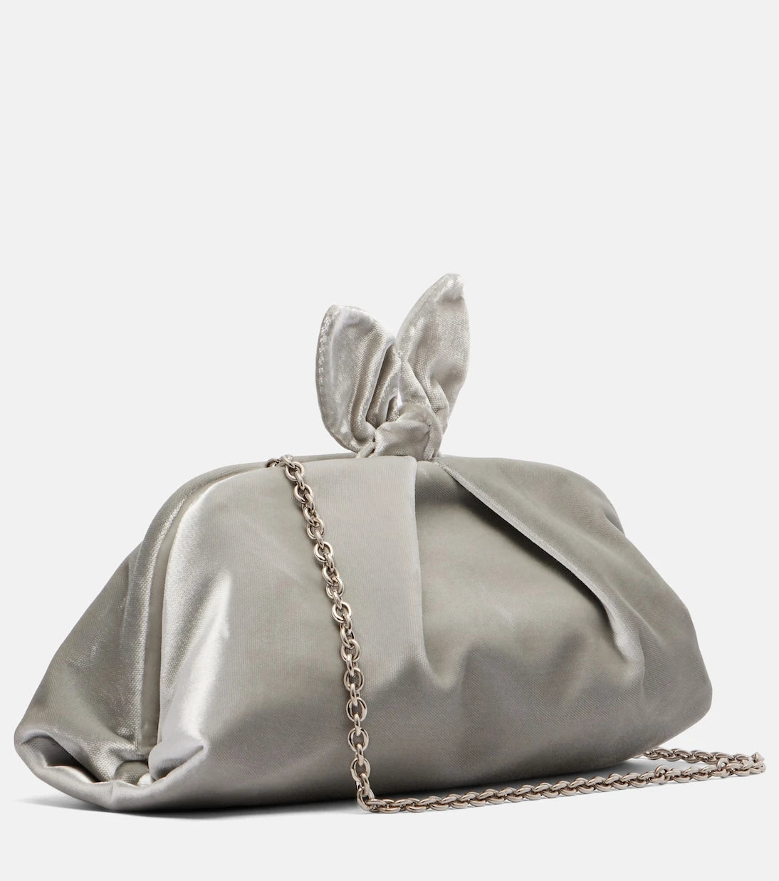 Aquazzura - Bow Tie velvet clutch