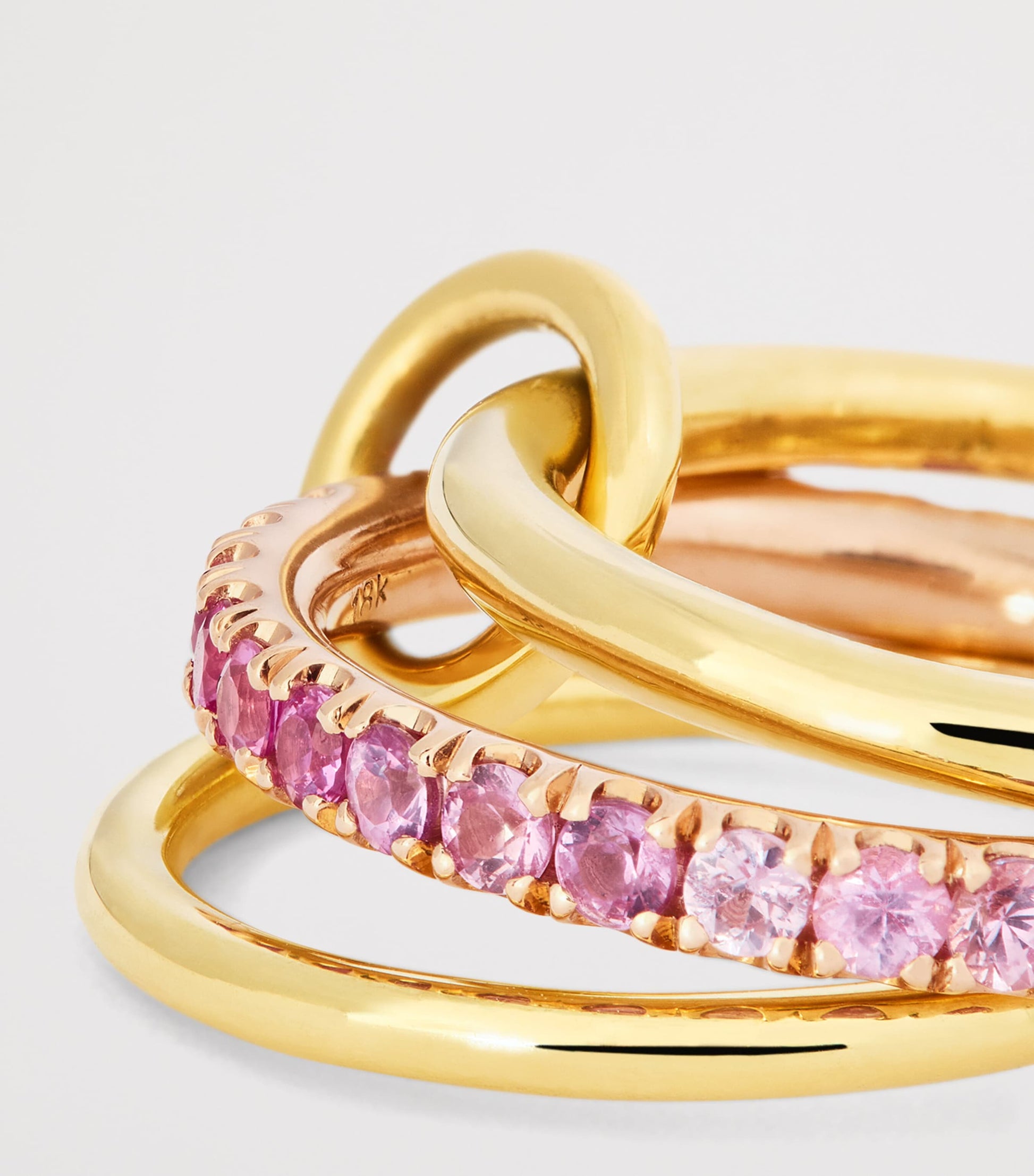 Mixed Gold and Sapphire Petunia Ring