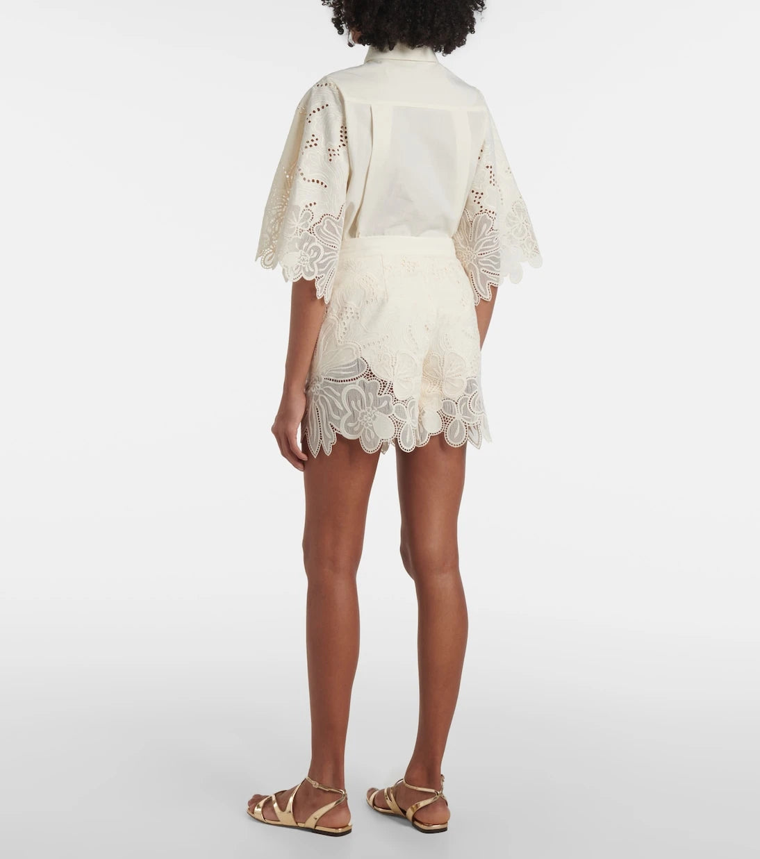 Elie Saab - Embroidered broderie anglaise shorts