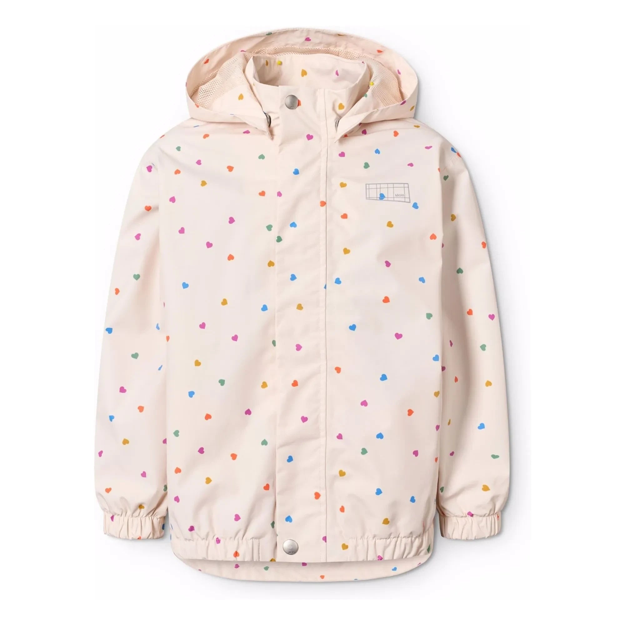 Molo - Waiton Cœurs Recycled Fiber Rain Jacket | Pale Pink